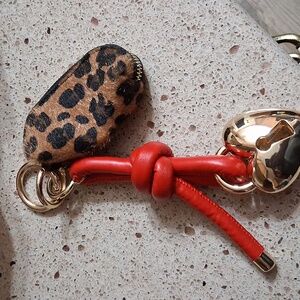 Piper K Cheetah Print Coin Keychain Bag Charm
